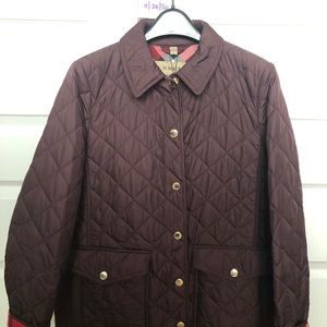 Burberry Burgundy Quilited Jacket